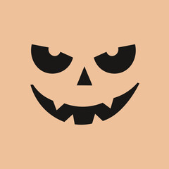 Creepy horror monster silhouette, frightened emotion vector illustration