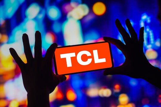 October 15, 2022, Brazil. In this photo illustration, the TCL Corporation logo is displayed on a smartphone screen.