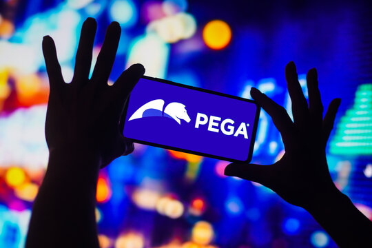 October 15, 2022, Brazil. In this photo illustration, the Pegasystems Inc. logo is displayed on a smartphone screen.