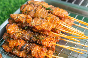 Chef prepares food for sale to customers