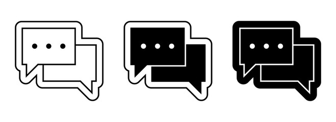 chat icon. line icon, solid, sticker
