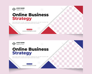 Digital marketing agency social media cover photo design with creative shape or web banner for digital marketing business