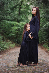 Naklejka premium Portrait of mother and daughter