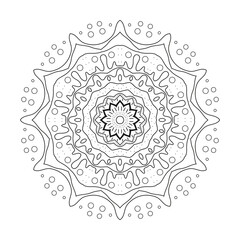 Mandala. Oriental decorative flower pattern. Vector illustration isolated on white background