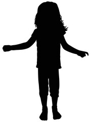 silhouette of a child