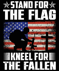 Veteran American army soldier, us military Memorial Day vector t-shirt