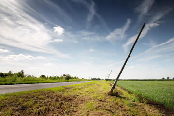 The leaning poles
