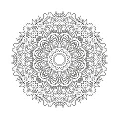 Mandala. Oriental decorative flower pattern. Vector illustration isolated on white background