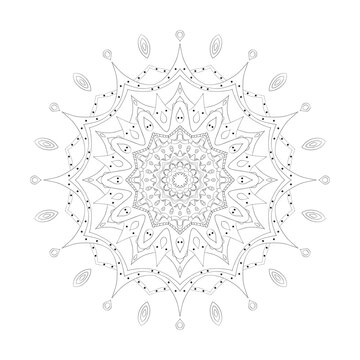 Mandala. Oriental decorative flower pattern. Vector  isolated on white background