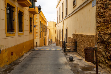 Obraz premium Melilla Fortress. Traditional Architecture in Old Melilla. Melilla is Spanish enclave located in Africa, bordering with Morocco. 