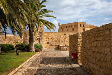 Melilla Fortress. Traditional Architecture in Old Melilla. Melilla is Spanish enclave located in Africa, bordering with Morocco. 