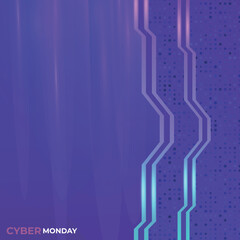 Modern background cyber monday sale promotion. Gradient smooth futuristic style background.