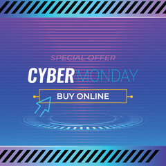 Cyber monday sale abstract background