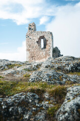 Ruins of the medieval castle of Portilla - Zabalate, Alava, Basque Country.
