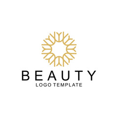 Beautiful  Flower, Simple elegant luxury Floral logo design for beauty spa cosmetic nature
