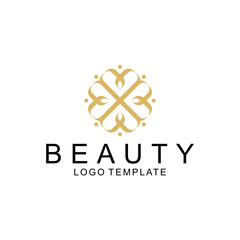 Beautiful  Flower, Simple elegant luxury Floral logo design for beauty spa cosmetic nature
