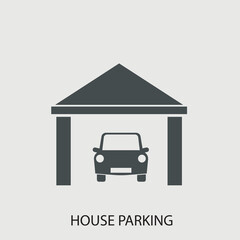 Obraz premium House parking icon