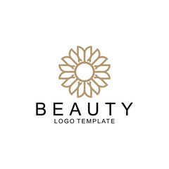 Beautiful Flower, Simple elegant luxury Floral logo design for beauty spa cosmetic nature