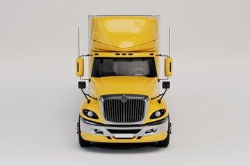 work for truck drivers. truck for transportation of goods over long distances. 3D render