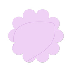 Flower pink sticky note with soft shadow