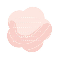 Flower peach sticky note with lines