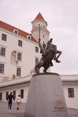 Bratislava city in Slovakia with beautiful streets and historical buildings.