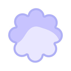 Flower purple sticky note with border