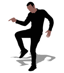 Man dancing silhouette