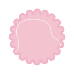 Flower pink sticky note with border