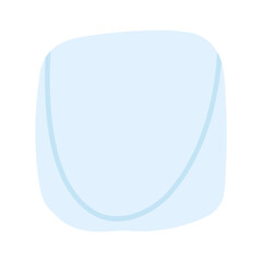 Hand drawn square blue sticky note