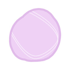 Hand drawn circle pink sticky note with border