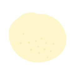 Hand drawn circle yellow sticky note