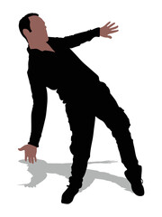 Man dancing silhouette