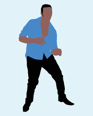 Man dancing silhouette