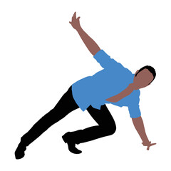 Man dancing silhouette