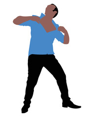 Man dancing silhouette