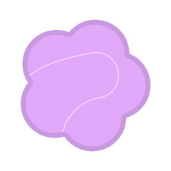 Flower purple sticky note with border
