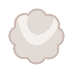 Flower gray sticky note with border