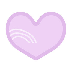 Heart pink sticky note with border