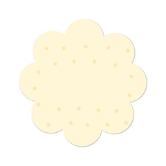 Flower yellow sticky note with soft shadow