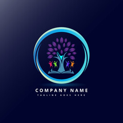 Twistree Logo Template. An illustration of two trunk twisting each other in a helix. Vector illustration nature tree.