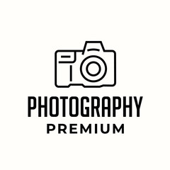 Line art Bold Camera, Photography Logo Design Vector Inspiration
