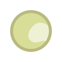 Circle green sticky note with border