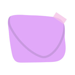 Hand drawn square purple sticky note with tape