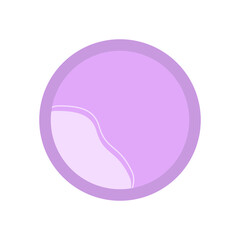 Circle purple sticky note with border