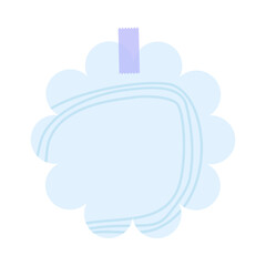 Flower blue sticky note with tape