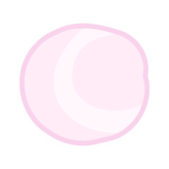 Hand drawn circle pink sticky note with border