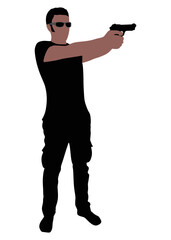 Man with gun