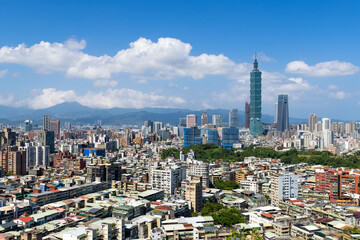 Obraz premium Taipei downtown city landscape