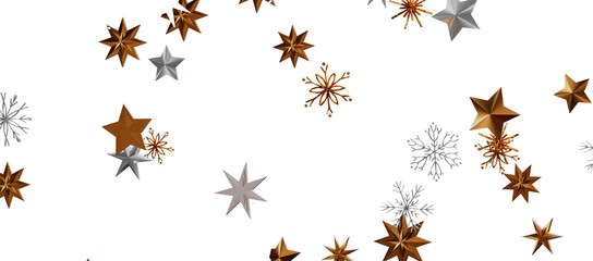 Snowflakes falling for christmas decoration abstract